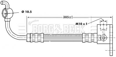 BORG & BECK stabdžių žarnelė BBH6809